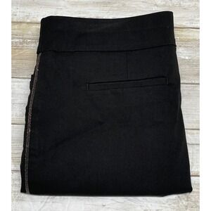 Chico's 360 Brigitte beaded side ankle pants Women's 00R (US 2R) Black‎